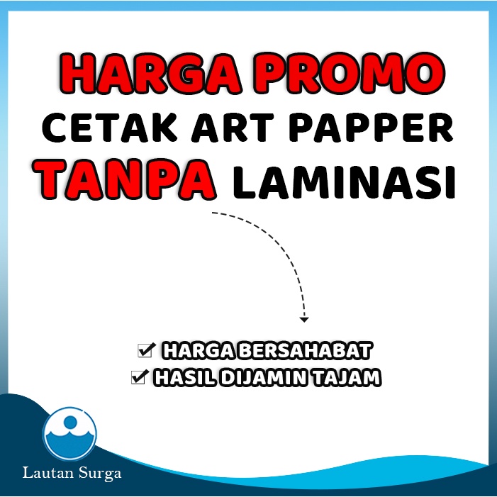 

Cetak Art Paper / Art Karton / Art Carton Tanpa Laminasi Untuk Akrilik A4 dan A5