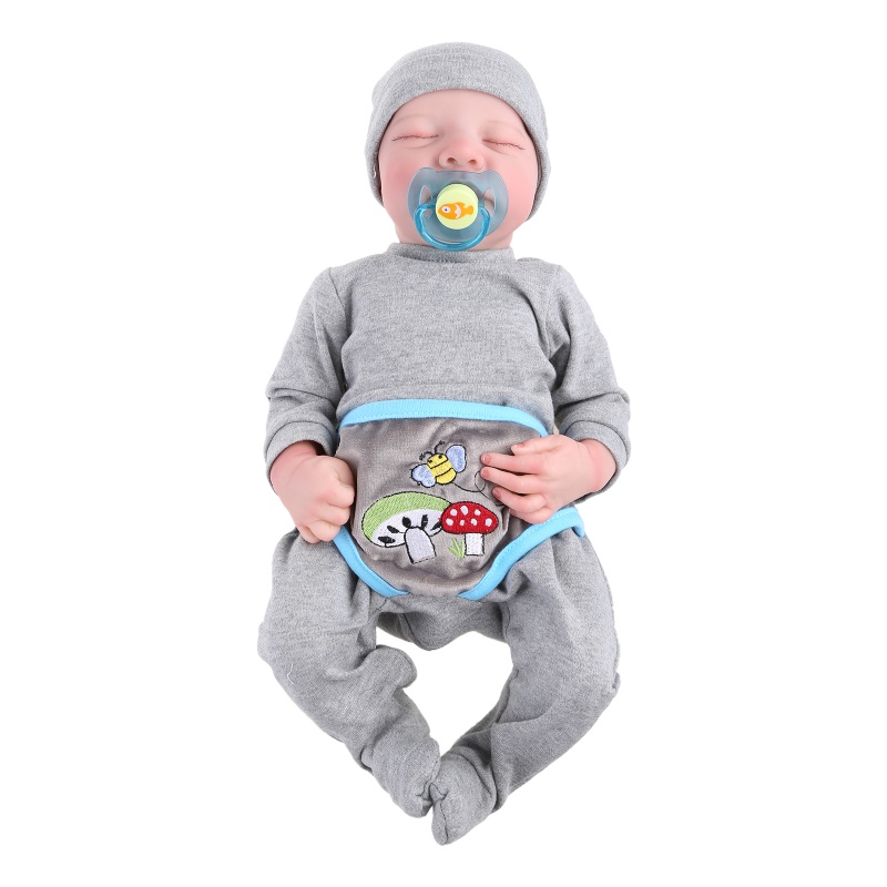 Mary 48cm Real Looking 3D Reborn Baby Untuk Boneka Vinyl/Cloth Body Mainan Tampak Realistis