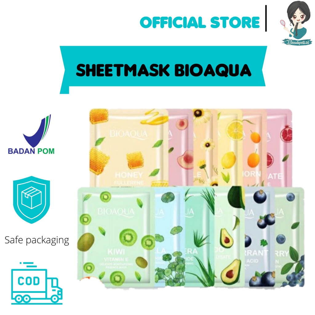 BIOAQUA sheet mask 12 pcs Brightening Moisturizing skin care Hydrating Essence face Mask anti aging Masker Wajah