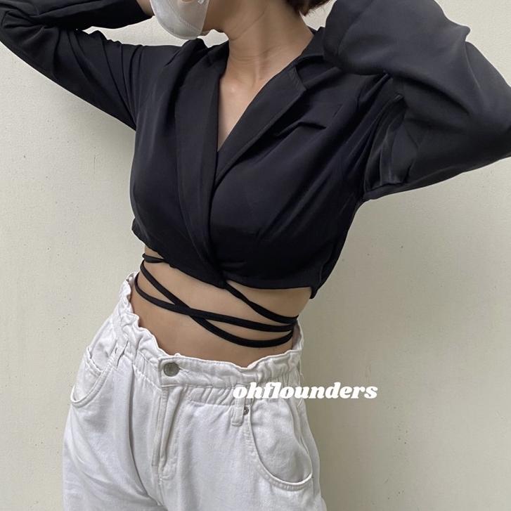 Terbaik.. Crop Blazer Tied // Blazer Crop Tali