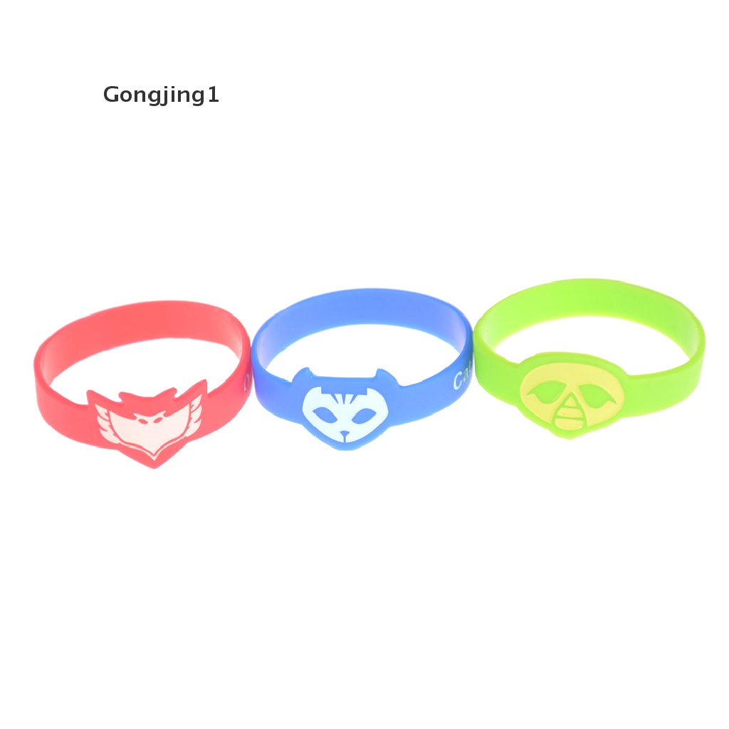 Gongjing1 Gelang Silikon Motif Pj Masks Owlette Cat Boy Gecko