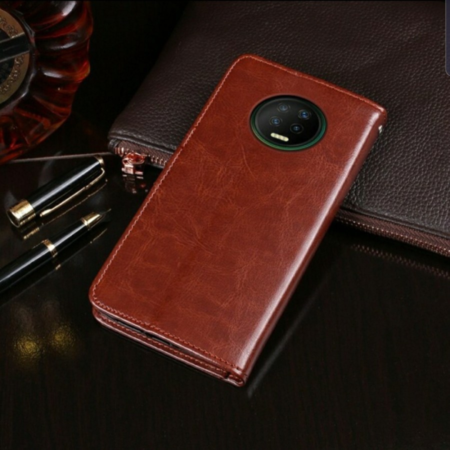 INFINIX HOT 9/INFINIX NOTE 7 LITE/INFINIX NOTE 7 CASE FLIP LEATHER BOOK COVER SOFTCASE STANDING