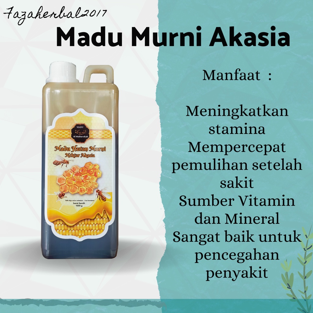 Madu Hutan Akasia Murni Al Mubarokah Madu Hitam Manis 1kg