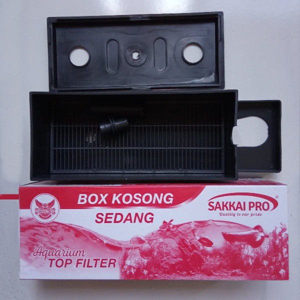 Sakkai Pro Box Kosong Sedang Kotak Boks Top Filter Aquarium Akuarium