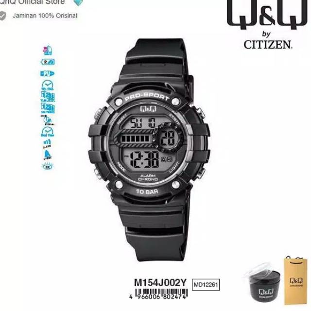 Harga Grosir!!! Jam Tangan Wanita Digital Q&amp;Q QnQ QQ M154 M154J Original Water Resist