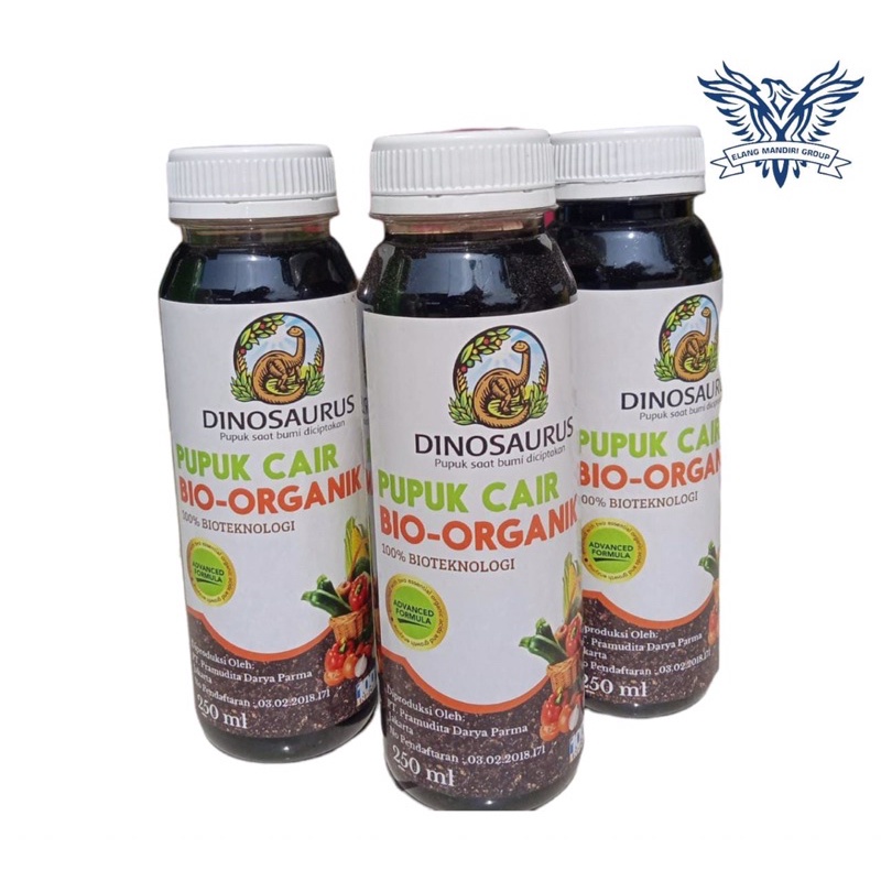Pupuk Organik Cair Pupuk Hayati Dinosaurus 250ml Organik Hayati Kandungan : N, P205, K2O, Na, Fe, Cu, Zn, B, Co, Mo, Al