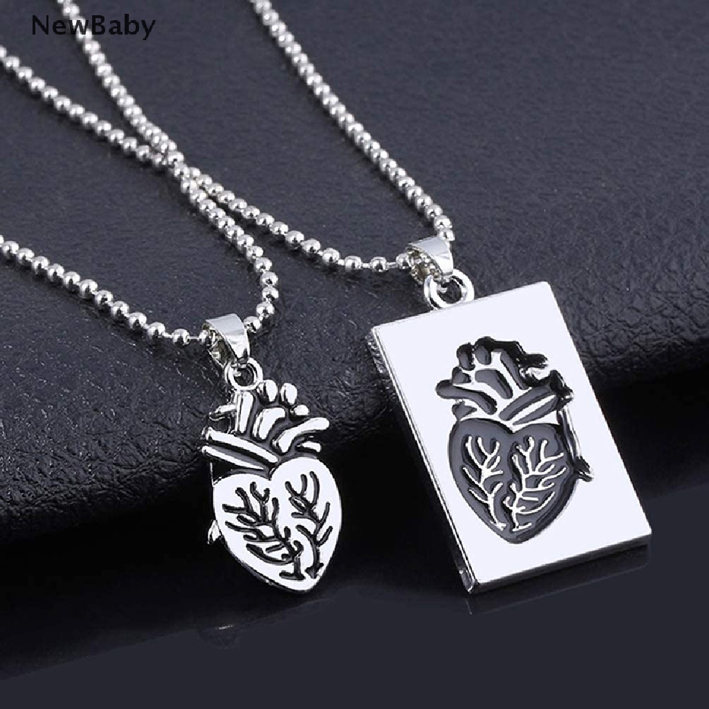 2pcs / set Kalung Liontin Puzzle Anatomi Jantung Untuk Hadiah Valentine