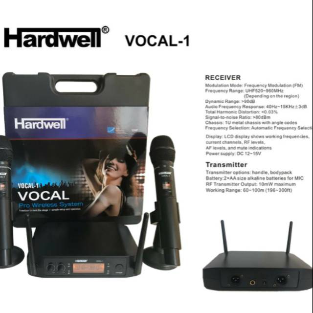 Mic wireless    HARDWELL    VOCAL - 1  Handheld