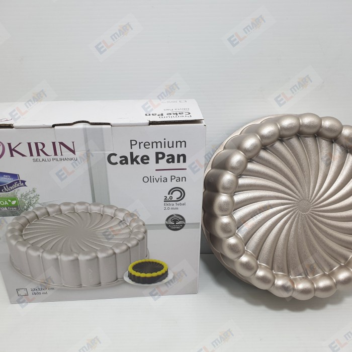 Kirin Loyang Kualitas Premium Olivia Cake Pan Cetakan Kue Bolu 22cm/Kirin Loyang Kualitas Premium Olivia Cake Pan Cetakan Kue Bolu 22cm/Kirin Loyang Kualitas Premium Olivia Cake Pan Cetakan Kue Bolu 22cm-Loyang