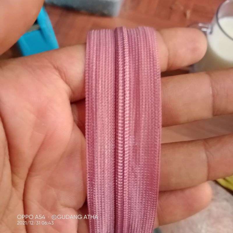 12pcs Sleting Resleting Jepang Invisible Zipper Gamis  25cm /10 inch Lusinan Grosir Murah Berkualitas-Pink Dusty