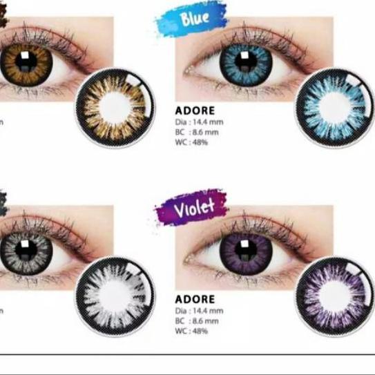 FREE ONGKIRSOFTLENS MINUS ADORE (-5.00 sd -8.00) 2 TONE 14.4MM LIVING COLOR GRATIS TEMPAT SOFLEN|RA4