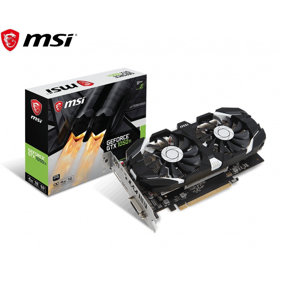 (BEKAS) VGA MSI GeForce GTX 1050 Ti 4GT OCV1 4GB GDDR5 Dual Fan