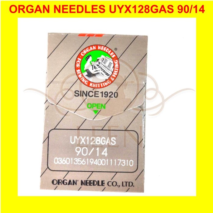 Jarum ORGAN UYx128 14 Japan Needles UY x 128 Overdeck Jahit Kam LEEN