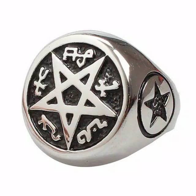 Cincin Pentagram Lucifer Satanic Gothic - RG 004