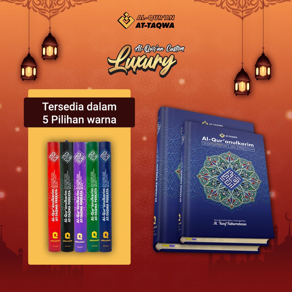 AlQuran Attaqwa  Custum A5 Hapalan & Terjemahan Perkata Bisa cetak nama Banyak warna