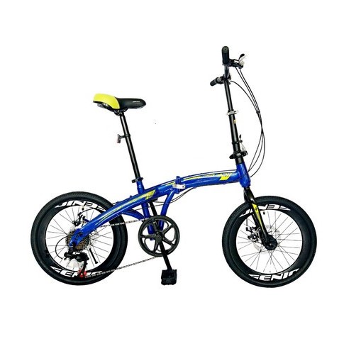 Sepeda Lipat Genio F211 Rem Cakram BIRU BLUE