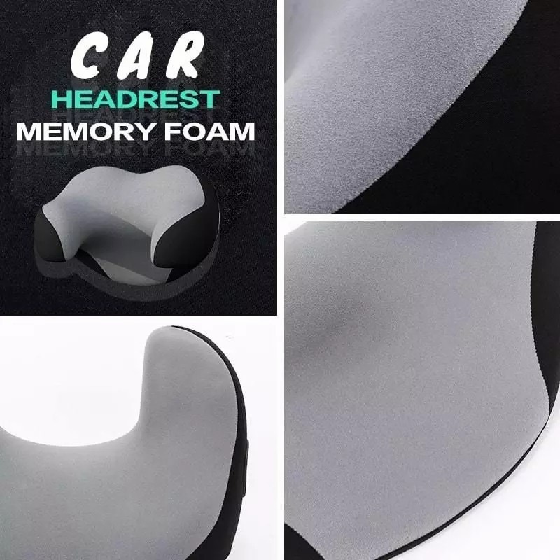 HEADREST NECK PILLOW FOAM PREMIUM BANTAL LEHER KURSI MOBIL