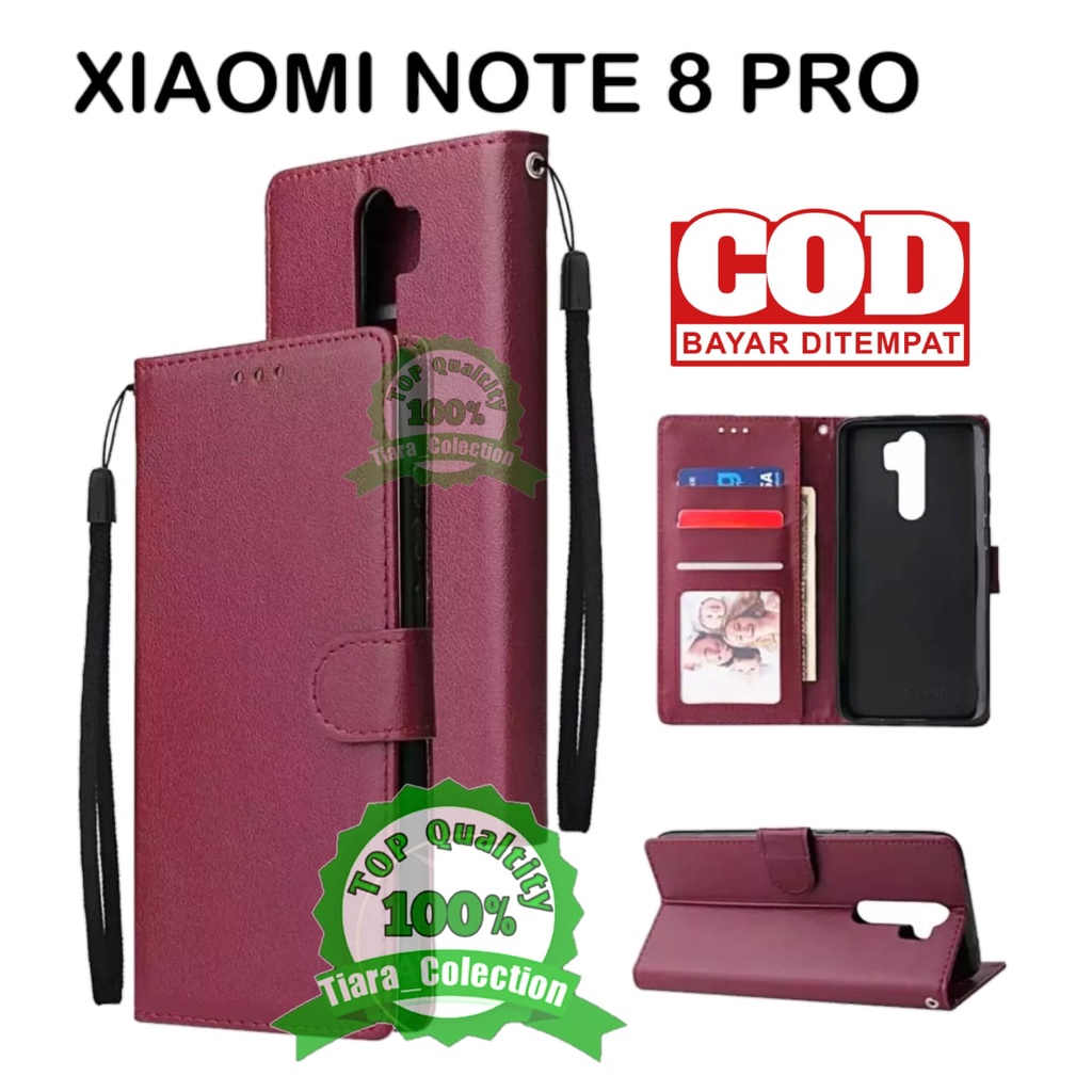 CASE FLIP XIAOMI REDMI NOTE 8 PRO CASING HP / COVER HP UNTUK REDMI NOTE 8 PRO LETAHER FLIP CASE DOMP