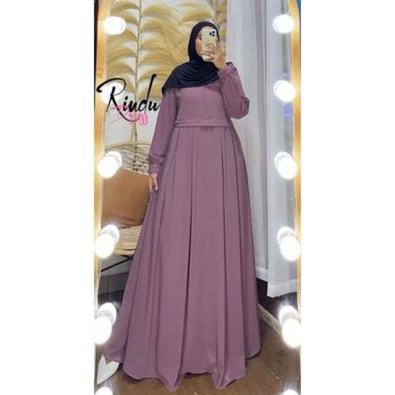 RINDU DRESS BAHAN CERUTY BABY DOLL PREMIUM/FILL FURING