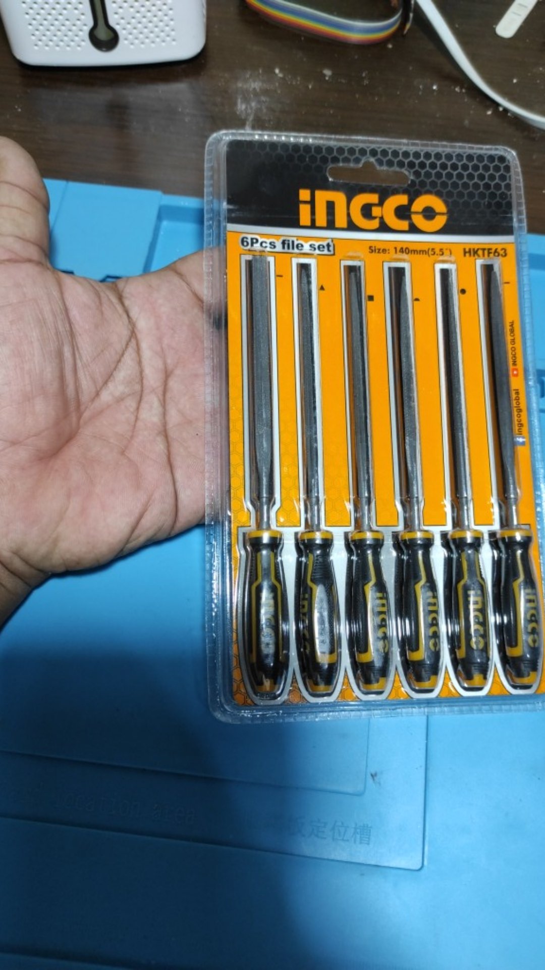  Kikir  Besi  File Gagang Karet SET 6  PCS  INGCO Shopee 