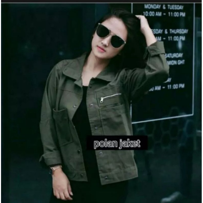 JAKET POLAN-Polan Fashion Korean/Jaket wanita kekinian