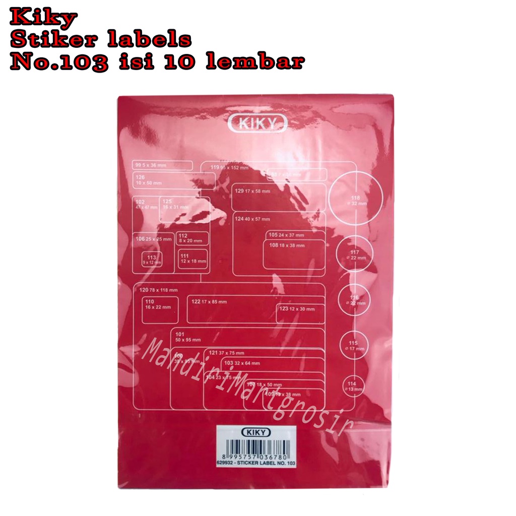 Stiker labels * kiky * No.103 10Sheets