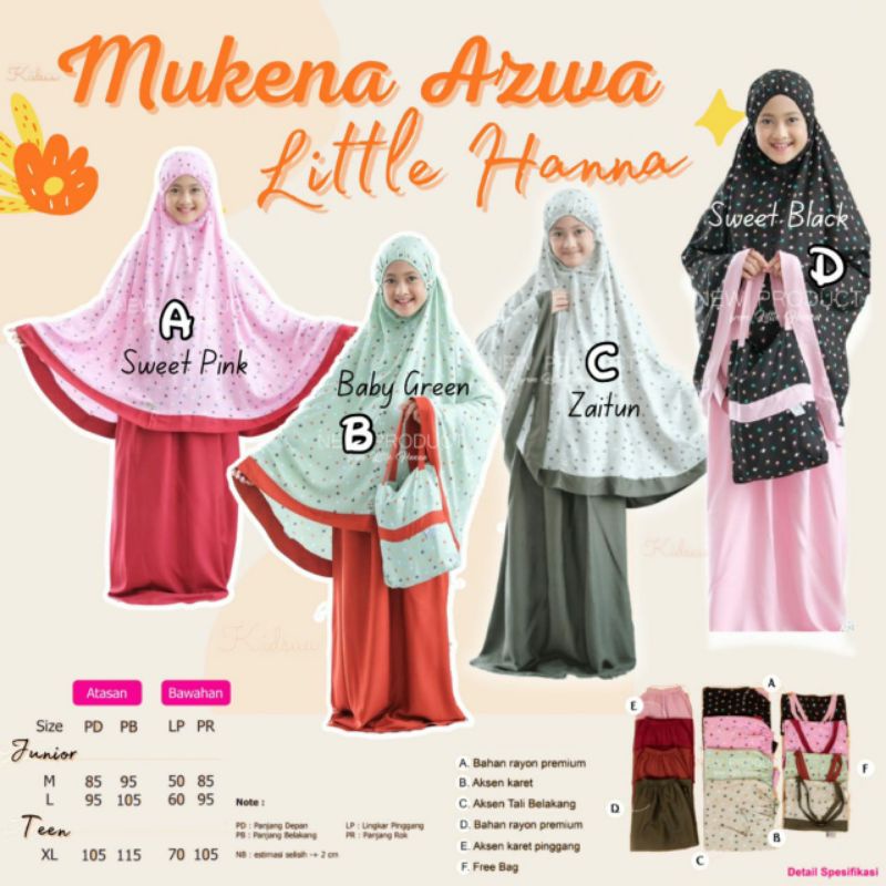 MUKENA AZWA KIDS BY LITTLE HANNA