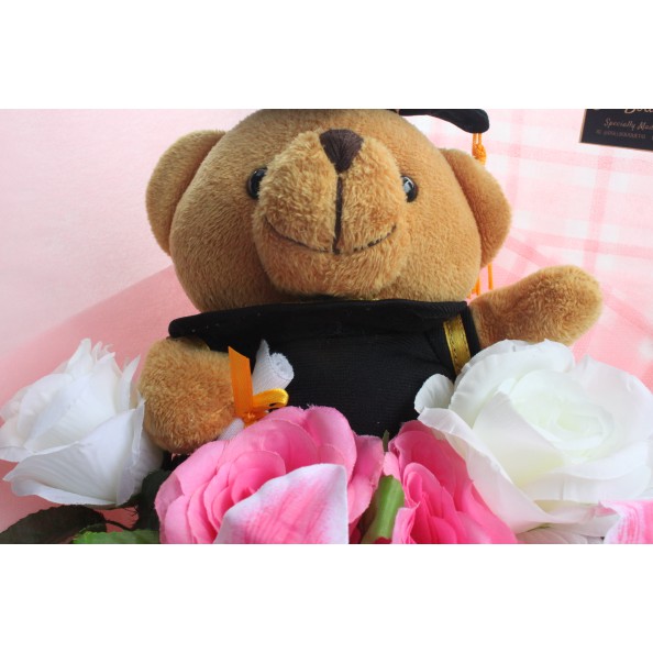 Buket Bouquet Bunga Boneka Beruang Wisuda Ukuran Besar