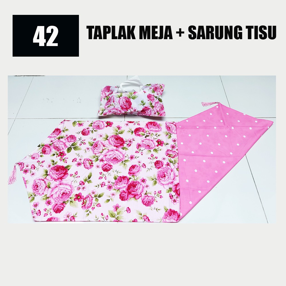 Paket Taplak meja + Tempat Tisue