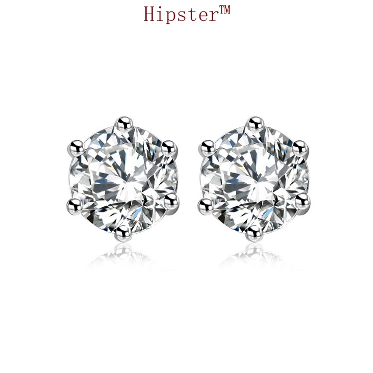 Hot Sale Fashion Unisex Style Simple Moissanite Stud Earrings