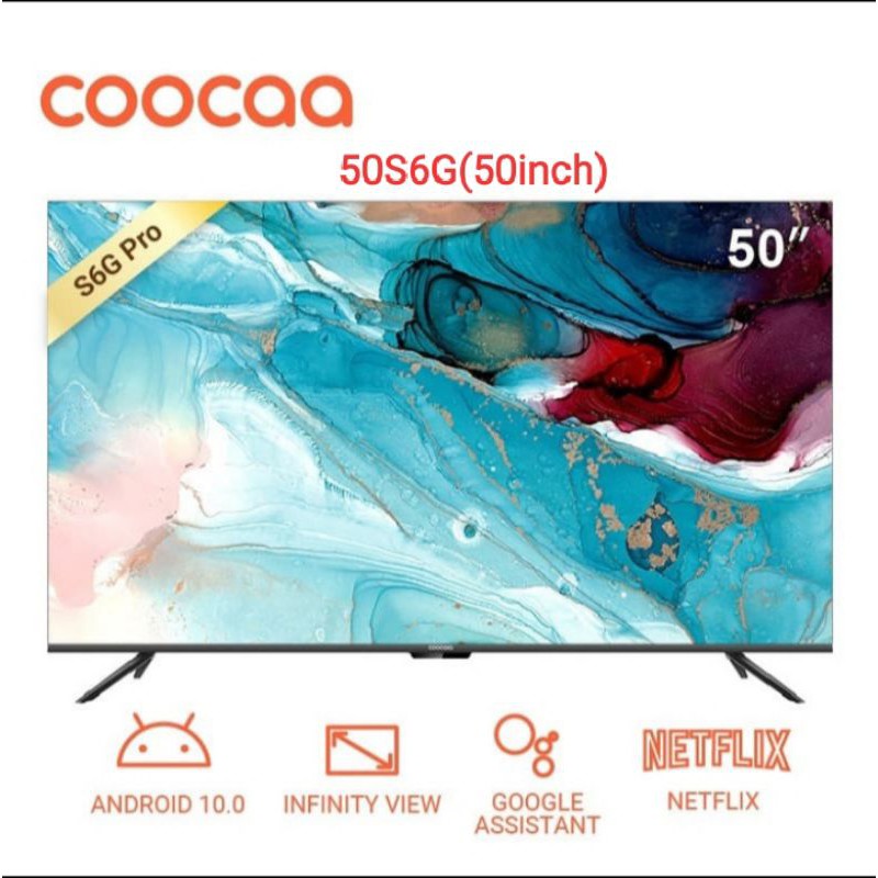 LED COOCAA SMART TV ANDROID 10.0 4K UHD 50S6G PRO(50 inch)