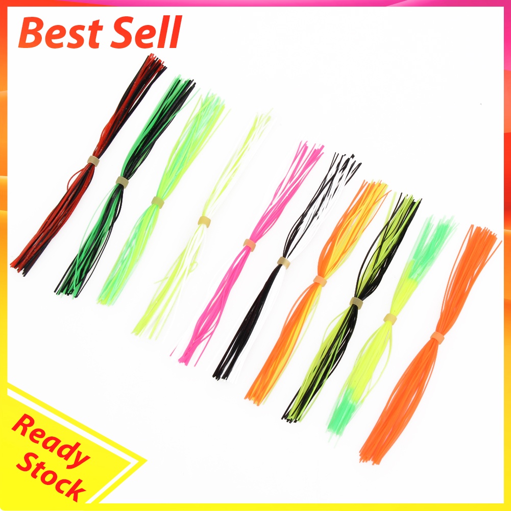 10 Bundles Legs Barred Flake Fly Tying Material Squid Skirts Lure Thread