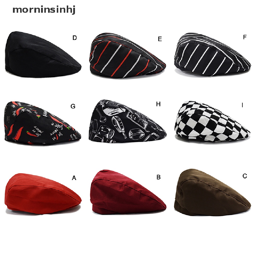 Mor Topi Baret Bahan Katun Warna Polos Untuk Pria