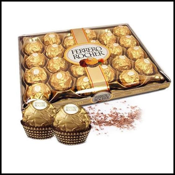 

Ferrero Rocher 24 Pcs / Cokelat Ferrero Rocher / Cokelat Hazelnut