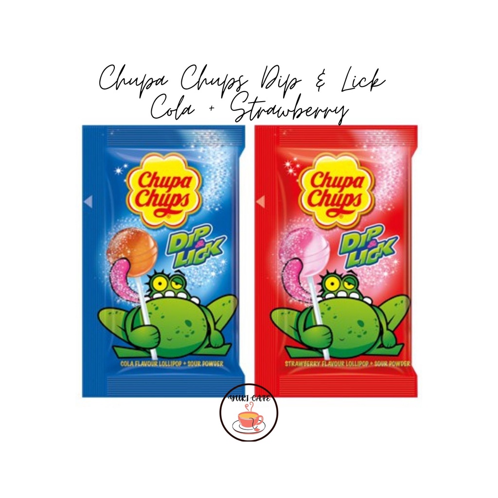 PERMEN - CHUPA CHUPS DIP & LICK - STRAWBERRY + COLA