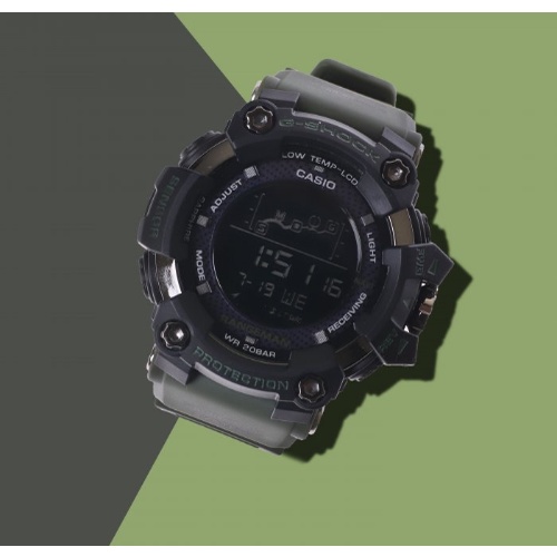 JAM TANGAN SPORT PRIA G-SHOCK CASIO RANGEMAN BULAT TALI HIJAU READY STOCK