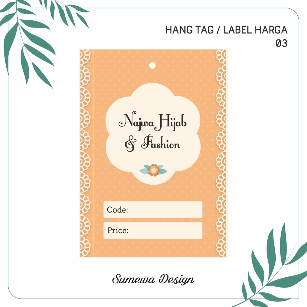 

Hang Tag / Price Tag / Label Harga / Label Baju 03