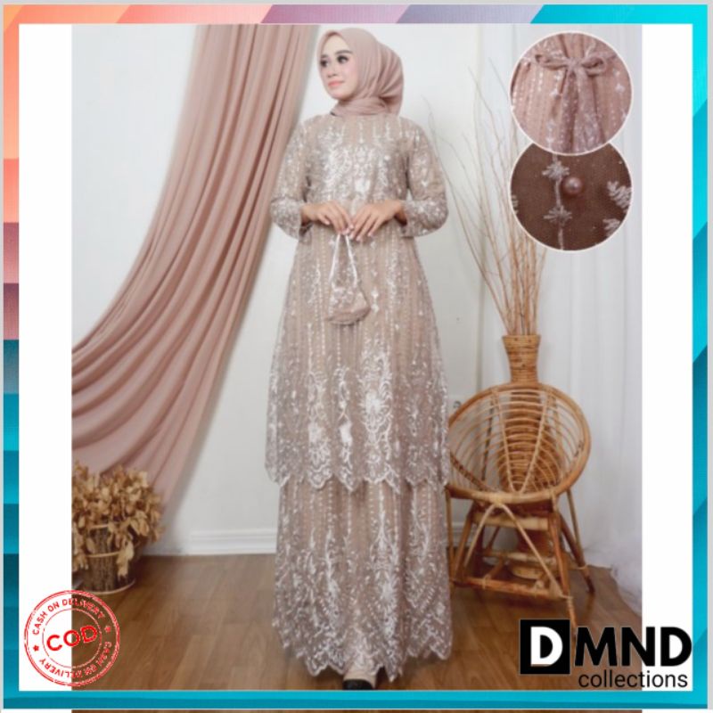 GAMIS TULLE TINGKAT BUSUI / KEBAYA TULLE / BAJU PESTA MODERN / GAMIS BUSUI / GAMIS WISUDA / GAMIS MODEREN TERBARU/DFS