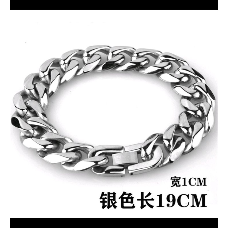 gelang rantai pria stainless steel, fashion pria