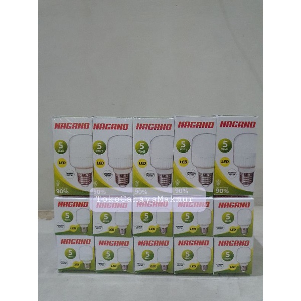 Lampu Bohlam Led Kapsul Nagano 5w 5watt - Lampu Hemat Terang Termurah
