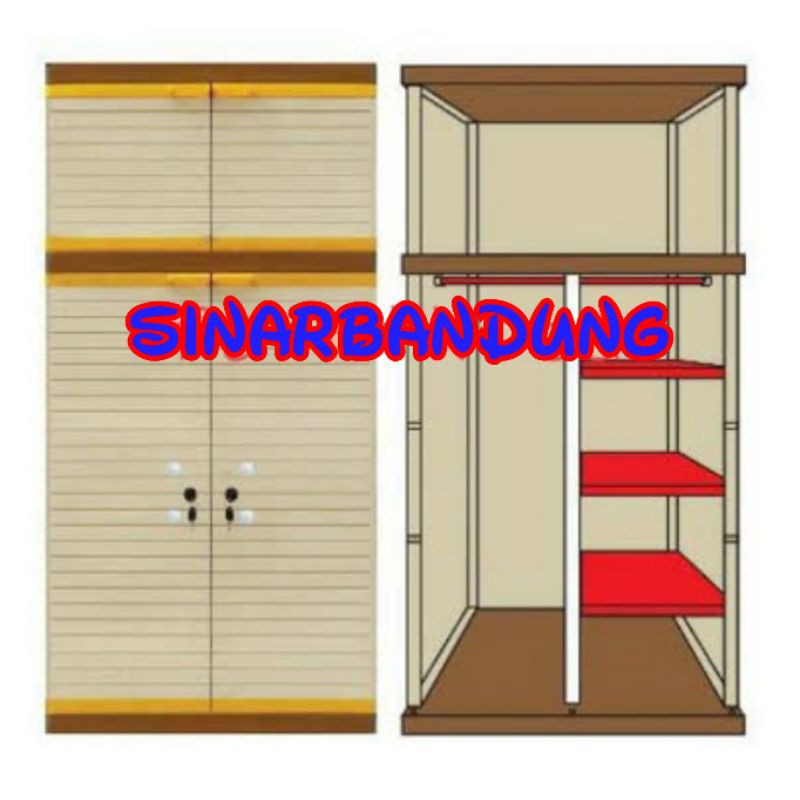 LEMARI PAKAIAN PLASTIK GANTUNG CLUB LC LEMARI PLASTIK GANTUNG JUMBO