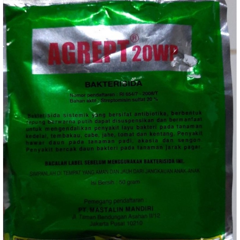 Bakterisida Agrept 20wp 50gram