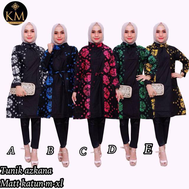 Tunik Serut Jumputan Atasan Batik Baju Pesta seragam kantor modis