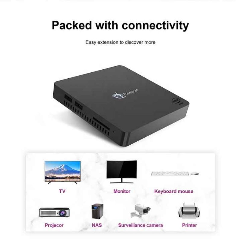 Beelink Mini PC T34 M 6/128GB SSD N3450 Win 10 WIFI HDMI 4K USB