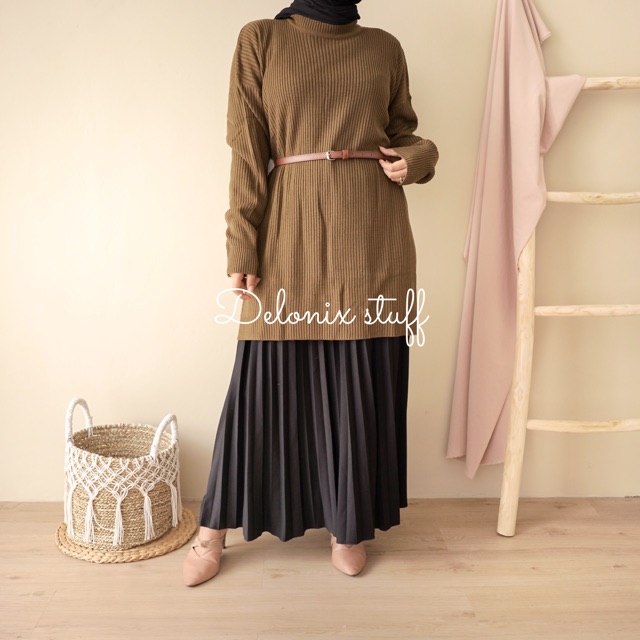 Slit boxy tunik