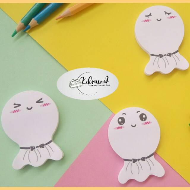 

STICKY NOTES MEMO KECIL POST IT TERU-TERU BOW UBUR-UBUR MINI LUCU