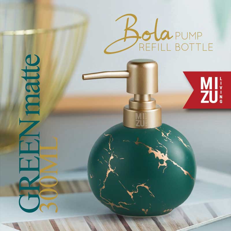 BOLA Refill Pump Bottle Matte Glossy Ceramic Soap Dispenser Botol Keramik Sabun Cair Cuci Tangan