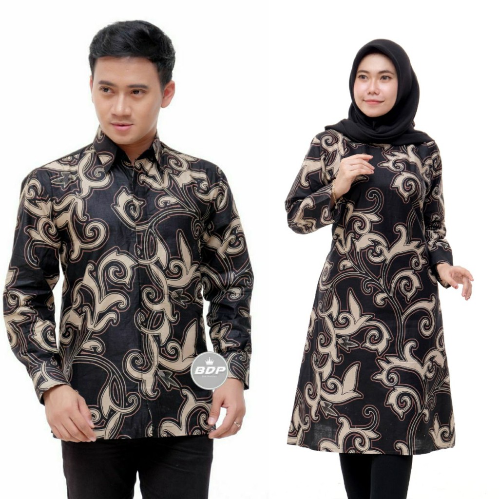 COUPLE BATIK Black Eagle ( Kemeja + Tunik )