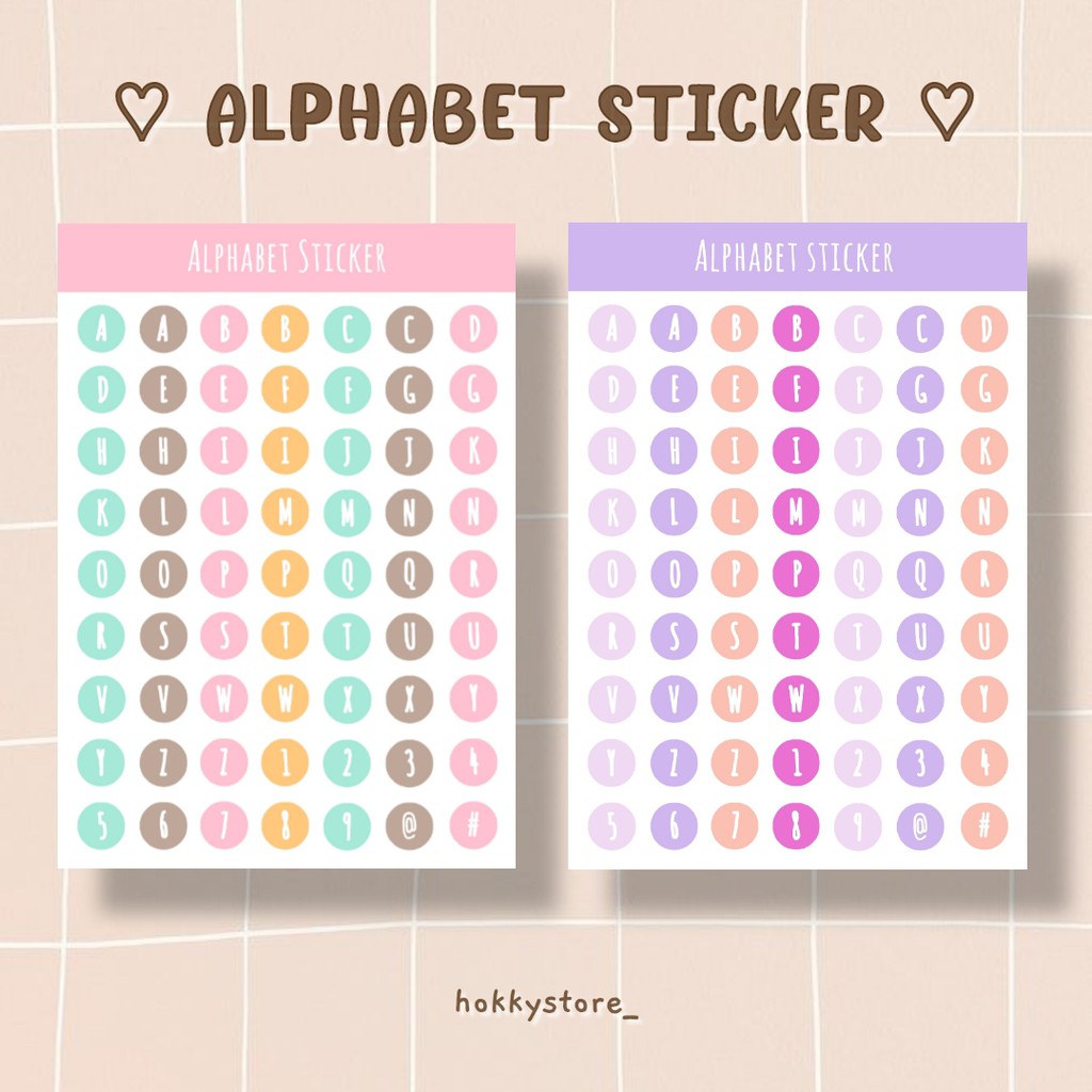 Alphabet Sticker Deco | Sticker Alphabet | Sticker Huruf