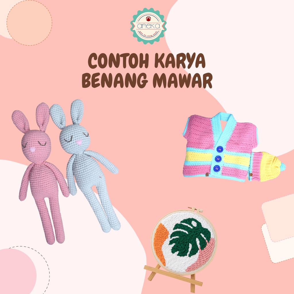 KATALOG - Benang Rajut Mawar / Soft Acrylic Yarn / 8 ply Milk Cotton Worsted / Katun Susu Sembur Mix PART 2